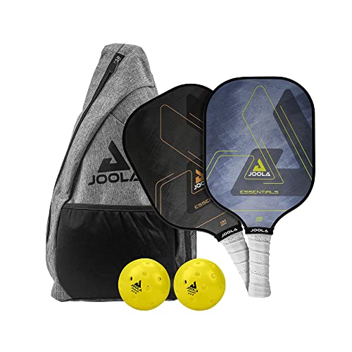 Produktbild: joola pickleball paddle set mit 2 schlägern, 2 bällen und tasche, fiberglass