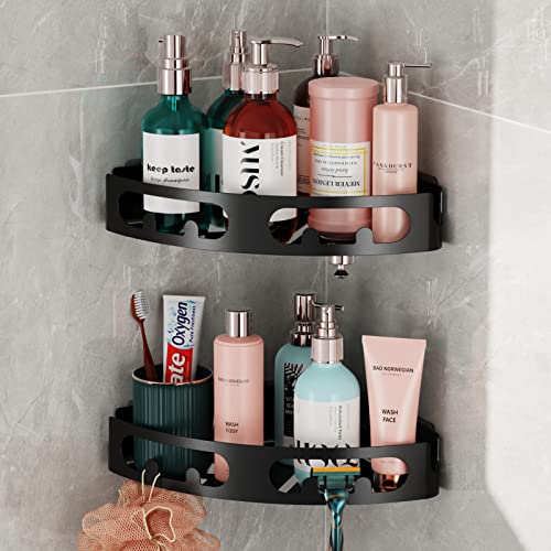 Produktbild: iSPECLE duschablage eckregal selbstklebend duschregal organizer 2 stück schwarz