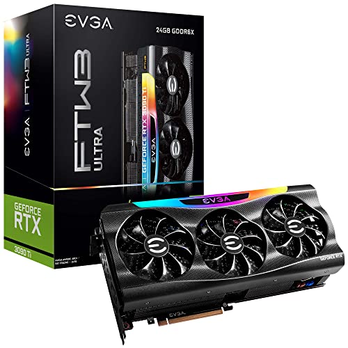 Produktbild: evga geforce rtx 3090 ti ftw3 24gb grafikkarte mit backplate und led