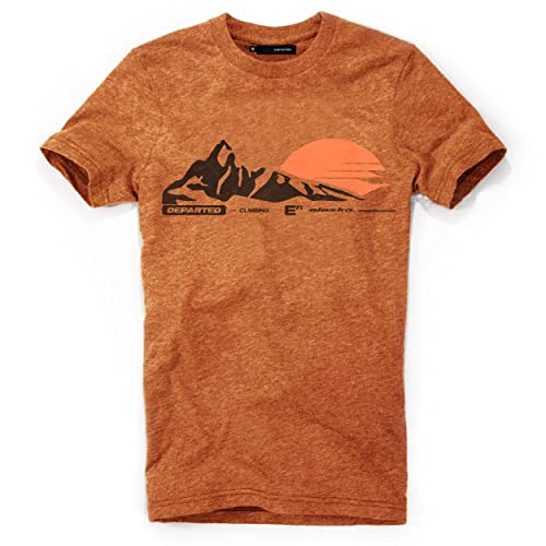 departed herren t-shirt bergmotiv alaska oxidorange 5533