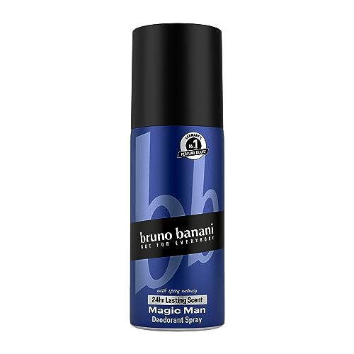 bruno banani Körperspray Magic Man, Herrenduft 150 ml, Weihrauch Duft