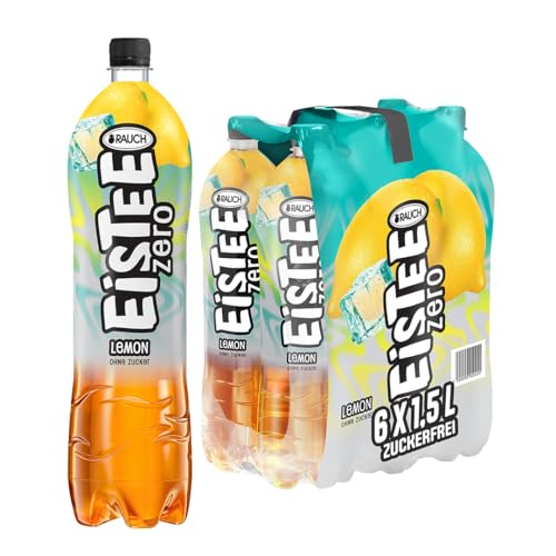 rauch eistee zero lemon, zuckerfreier eistee, 6x 1,5 liter, kalorienarme erfrischung