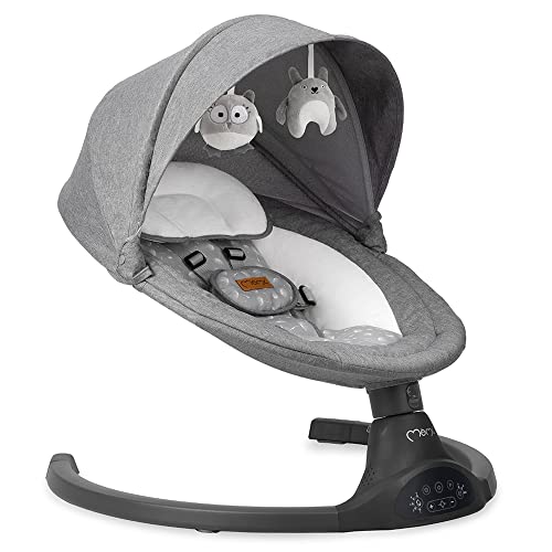 Produktbild: moMi KENANI babywippe klappbar für kinder bis 9 kg, bluetooth, fernbedienung, 5-punkt-gurt