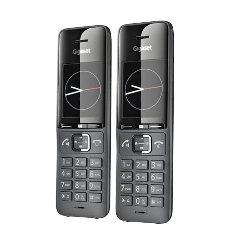 gigaset comfort 520hx duo, 2 dect telefongeräte mit ladebasis, titan schwarz