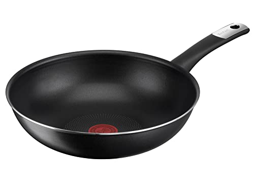 Tefal wokpfanne 28 cm hard titanium essential, antihaft beschichtet