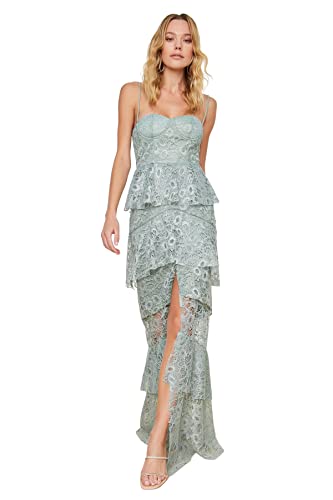 damen abendkleid lace details mint TRENDYOL 38 EU graduation festlich