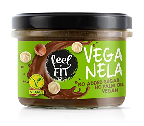 vegan cocoa hazelnut spread von feel fit, ohne zucker, ohne palmöl, 200 g