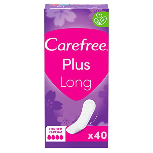 carefree plus slipeinlagen long, parfümfrei, größe l, 40er pack, absorbtion 4