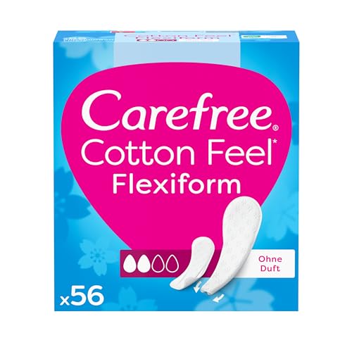 carefree pantiliners mit frischem duft, 100% atmungsaktiv, normal, 56 stück