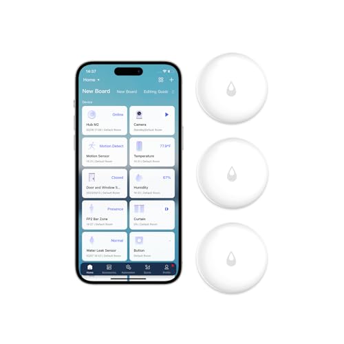 Produktbild: aqara wassersensor 3er pack, kabelloser flutdetektor für smart home, alarm system