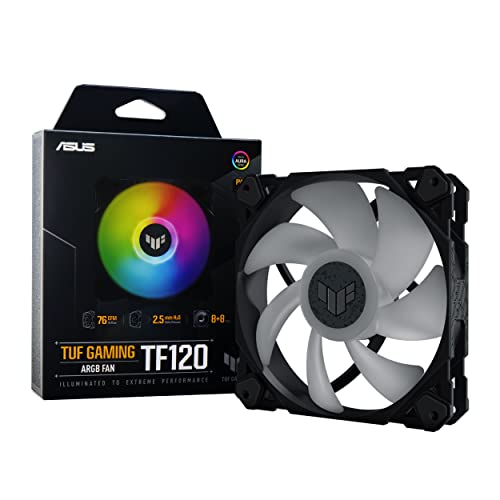 tuf gaming tf120 argb lüfter, adressierbar, pwm steuerung, leise, single pack
