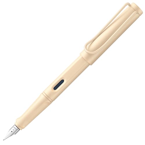 lamy safari cream füller mit ergonomischem griff, stahlfeder, inkl. tintenpatrone blau