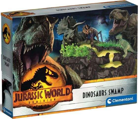 Produktbild: clementoni jurassic world dinosauriersumpf baukasten für 14,80 statt 23