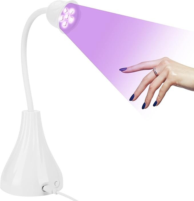 18W UV Lampe Nageltrockner für Gelnägel mit 60s Timer, tragbar (Weiß)