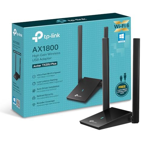 tp-link archer tx20u plus wlan stick usb 3.0 wi-fi 6 dual band für pc schwarz