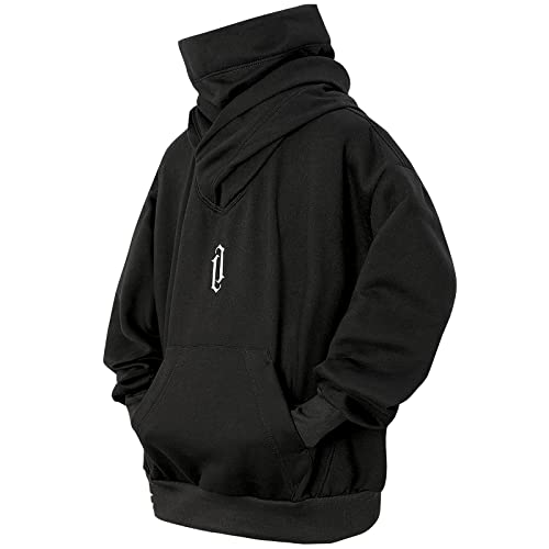 eocicvvi hoodie herren rollkragen fleece pullover oversize urban sweatshirt