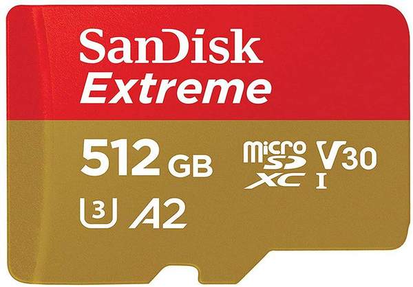 sandisk extreme 512GB micro-sdxc speicherkarte 190 MB/s für 36,99