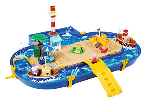 wasserbahn big-waterplay peppa pig holiday outdoor-wasserspielzeug mit bausteinen, für kinder 3-7 jahre