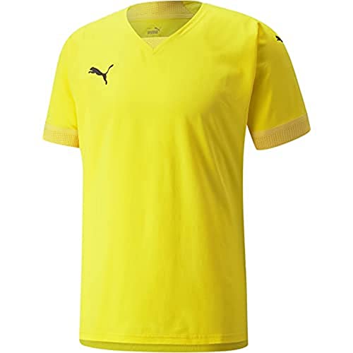 puma herren fußballtrikot teamfinal cyber yellow-freesie, taille xl