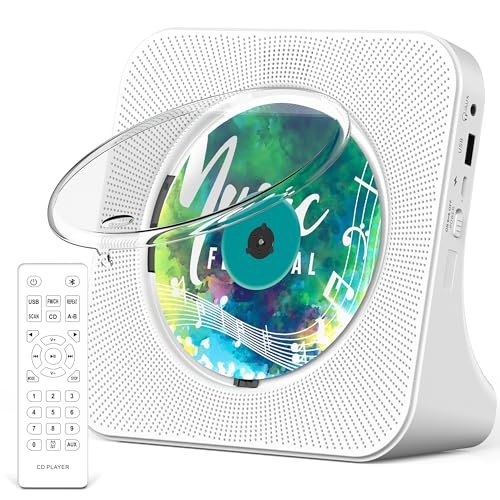 greadio cd-player tragbar bluetooth 5.0 mit fernbedienung hifi-sound fm-radio usb aux