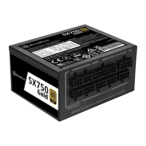Produktbild: silverstone sfx netzteil 750w sx750-g, 80 plus gold, kompakt, leise