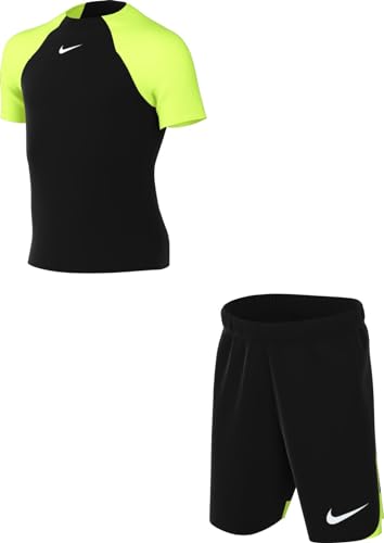 nike kids training kit schwarz volt weiß dh9484-010 größe l