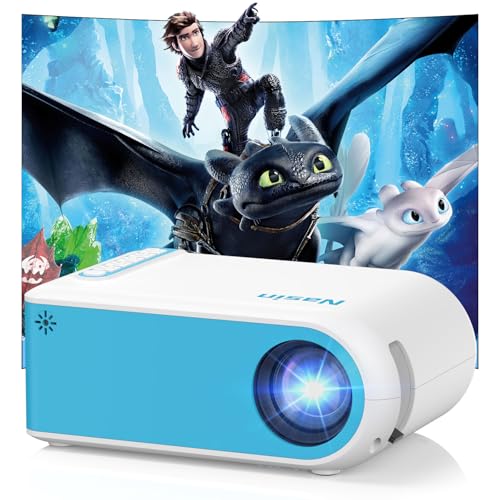 Nasin Mini Beamer, tragbarer 1080P filmprojektor für heimkino und außenbereich