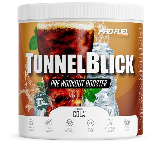 pre-workout booster cola 440g tunnelblick mit citrullin, arginin, taurin, koffein, guarana, magnesium