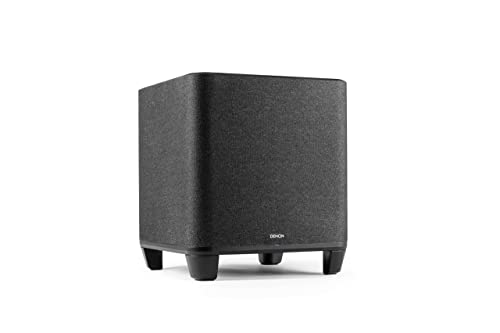 denon home subwoofer wireless für heimkino und musik, schwarz