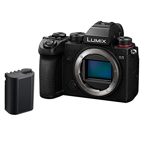 panasonic lumix s dc-s5 vollformatkamera mit extra-akku dmw-blk22 schwarz