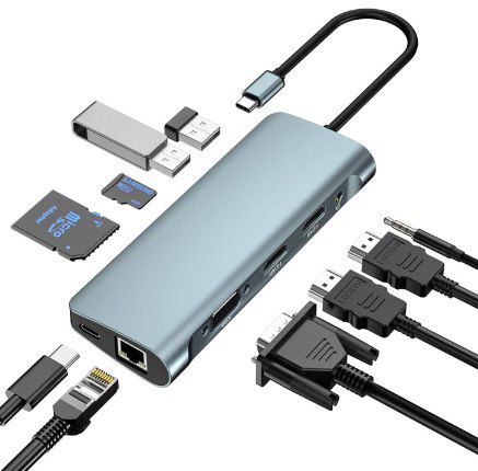 usb-c dockingstation 10in1 bdffly mit 100w pd für 19,99 euro