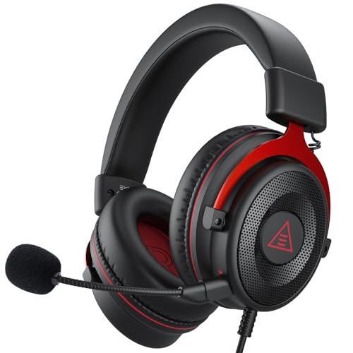 eksa gaming headset mit abnehmbaren mikrofon, 3d surround sound, 3.5mm für ps4/xbox