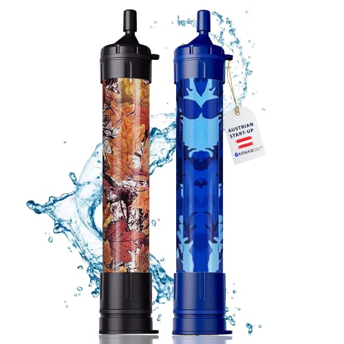 aquab wasserfilter outdoor survival camping für 2x 4500l trinkwasser, entfernt bakterien, viren, schwermetalle