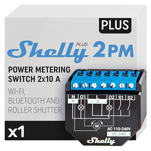 shelly plus 2pm wlan bluetooth smart relais schalter mit stromverbrauchsmessung