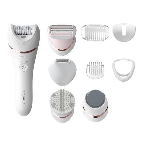 philips beauty set epilator srie 9000 für körper gesicht und füße, kabellos, 12 zubehörteile