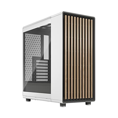 fractal design north gehäuse chalk white mit eichenholzfront und glas