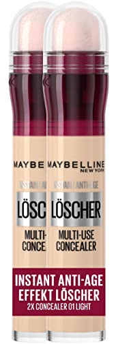 maybelline concealer doppelpack, anti-age effekt, mikro-applikator, nr. 01 light, 2 x 6,8 ml