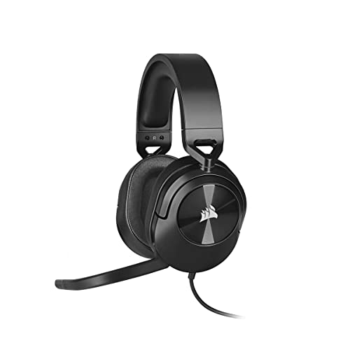 corsair hs55 gaming-headset 7.1 surround, 50mm treiber, flip-mikro, multi-plattform pc/ps5/ps4/xbox/switch
