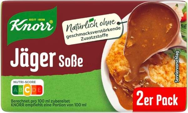 Knorr Jäger Soße 36x 46g, braune Sauce, 250ml, ab 16,74