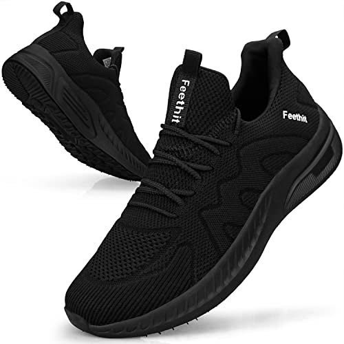 Produktbild: Feethit sneakers herren sport schuhe joggingschuhe atmungsaktiv schwarz 42 EU