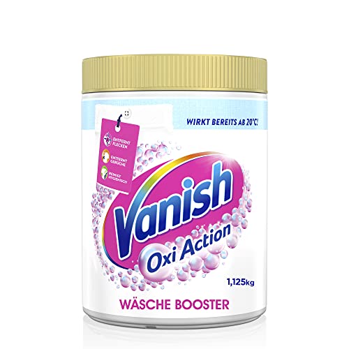 vanish oxi action powerweiss pulver, 1.125 kg, fleckenentferner für weiße wäsche