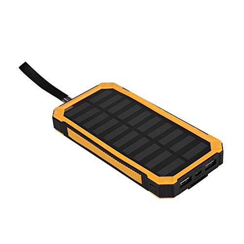 solar powerbank 20000 mah solar ladegerät usb 2 ausgänge mit taschenlampe camping