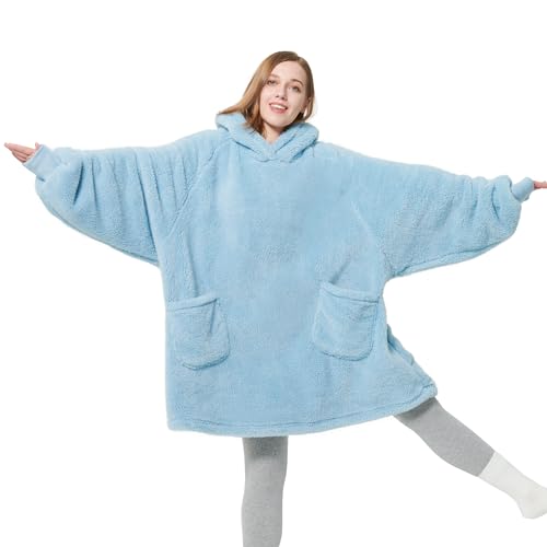 bedsure hoodie decke mit ärmeln, kuschelpullover für gemütliche abende