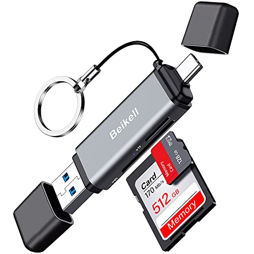 beikell sd kartenleser usb 3.0 typ c dual stecker kartenlesegerät für sd mmc micro sd