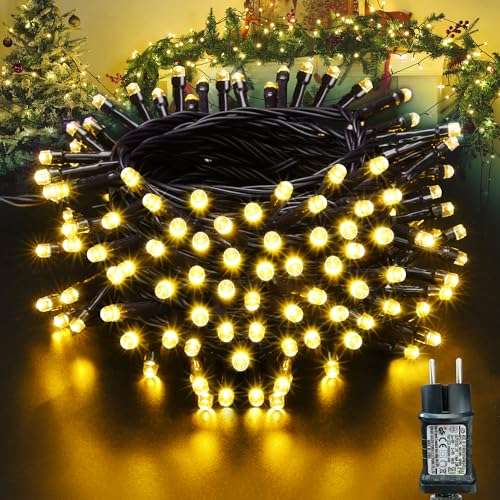 lichterkette moxled für weihnachtsbaum, indoor dekoration warmweiß 10m