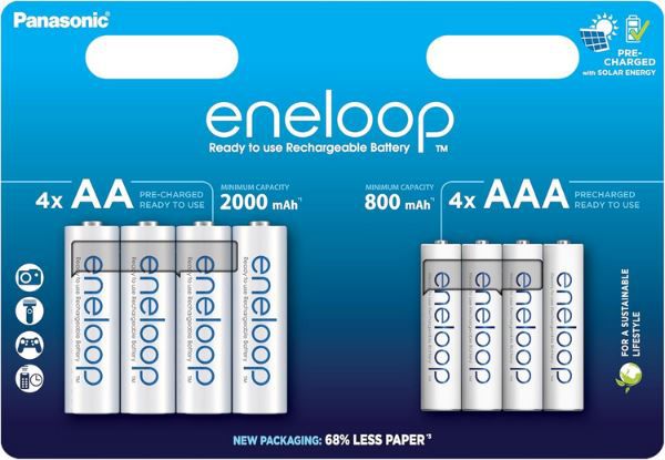 eneloop akkus 8er pack AA Mignon AAA Micro NI-MH ab 17,41 Euro statt 27 Euro