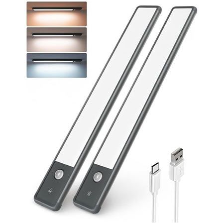 ezvalo 2x led schrankbeleuchtung 30cm mit bewegungsmelder für 20,99 euro