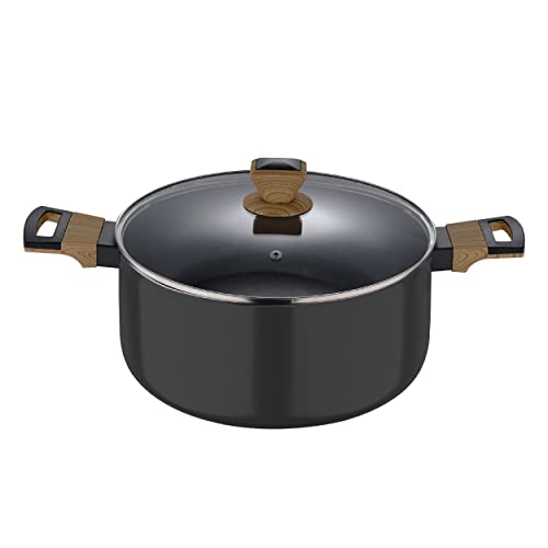 bergner küchentuch 20 cm aus aluminium mit ergonomischen holzgriffen grau