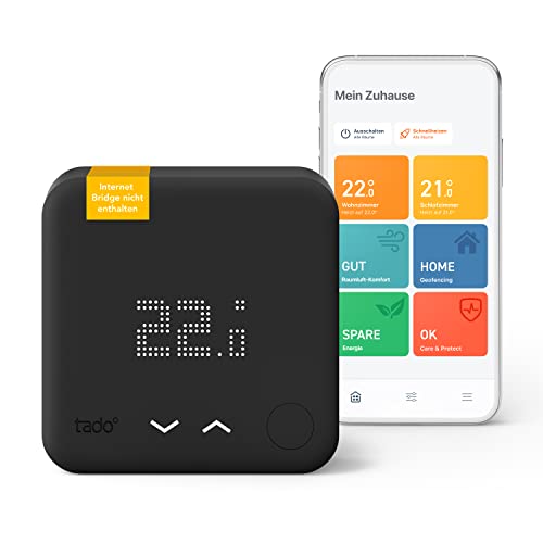 tado smart home thermostat verkabelt black edition wandthermostat wifi steuerung