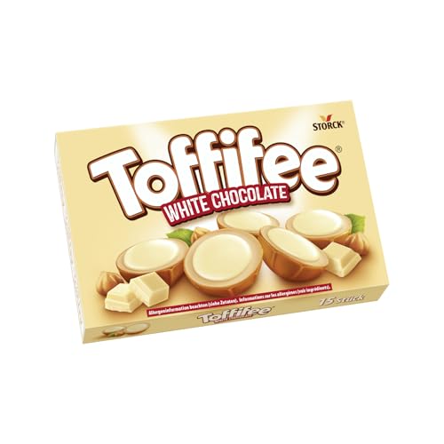 toffifee weiße schokolade  haselnüsse in karamell mit heller creme, 125 g